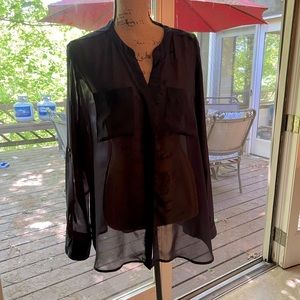 Gap Navy Sheer Button Down